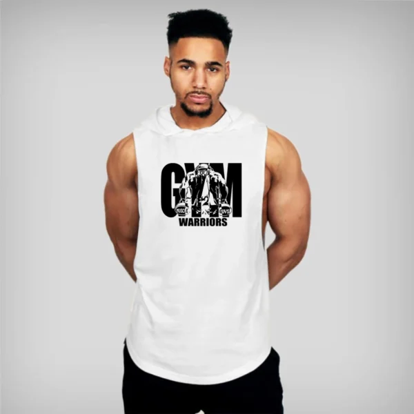 Muscleguys Gym Clothing Mens Bodybuilding Hooded Tank Top Cotton Sleeveless Vest Sweatshirt Fitness Workout Sportswear Tops Male - Image 27