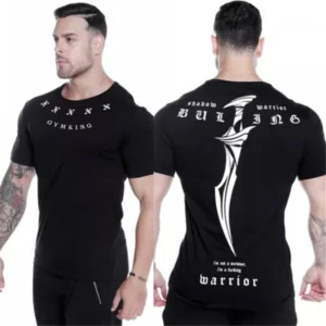 2024 New Summer gym T-shirt large-type brand Sports T-shirt Men shirt Bodybuilding Fitness printing Short Sleeve Running T-shirt