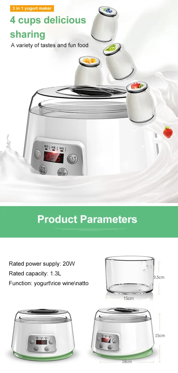 Mini Electric Yogurt Maker Automatic Leben Enzyme Fermenter - Image 14