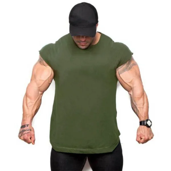 Muscle Guys Brand Soild bodybuilding clothes mens singlet gyms stringer tank top men fitness vest cotton sleeveless shirt - Image 24