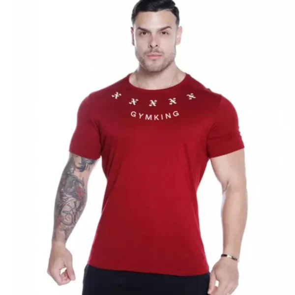2024 New Summer gym T-shirt large-type brand Sports T-shirt Men shirt Bodybuilding Fitness printing Short Sleeve Running T-shirt - Image 5