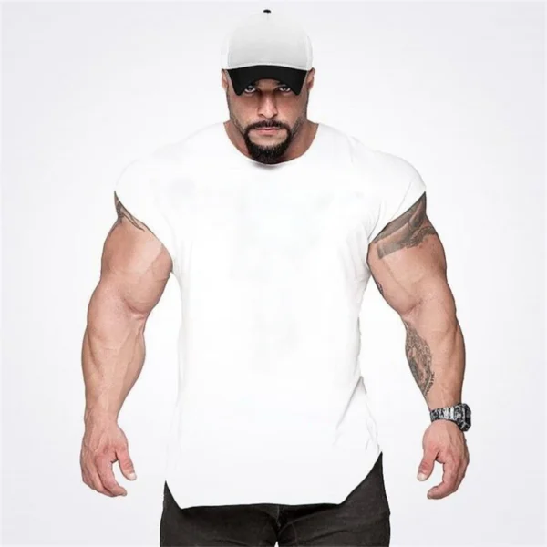 Muscle Guys Brand Soild bodybuilding clothes mens singlet gyms stringer tank top men fitness vest cotton sleeveless shirt - Image 22