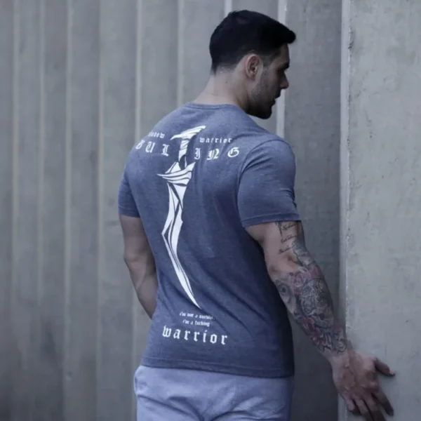 2024 New Summer gym T-shirt large-type brand Sports T-shirt Men shirt Bodybuilding Fitness printing Short Sleeve Running T-shirt - Image 21