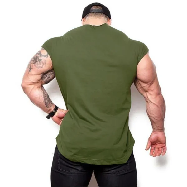 Muscle Guys Brand Soild bodybuilding clothes mens singlet gyms stringer tank top men fitness vest cotton sleeveless shirt - Image 25