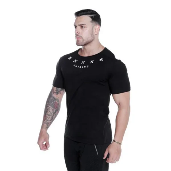 2024 New Summer gym T-shirt large-type brand Sports T-shirt Men shirt Bodybuilding Fitness printing Short Sleeve Running T-shirt - Image 18