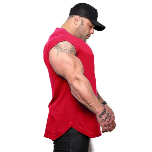 Muscle Guys Brand Soild bodybuilding clothes mens singlet gyms stringer tank top men fitness vest cotton sleeveless shirt - Image 8