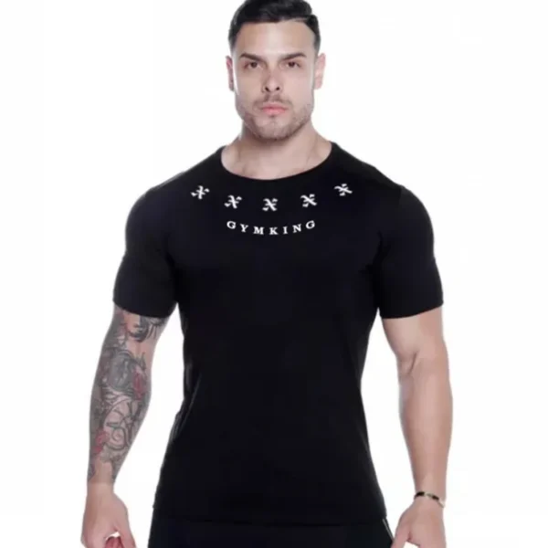 2024 New Summer gym T-shirt large-type brand Sports T-shirt Men shirt Bodybuilding Fitness printing Short Sleeve Running T-shirt - Image 17