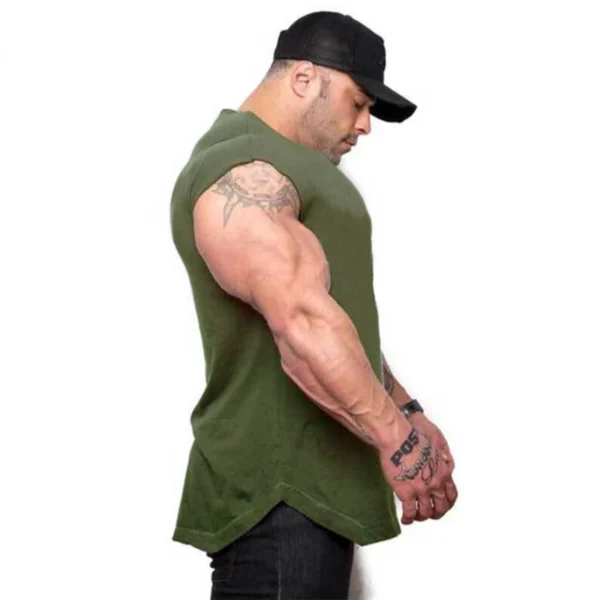 Muscle Guys Brand Soild bodybuilding clothes mens singlet gyms stringer tank top men fitness vest cotton sleeveless shirt - Image 5