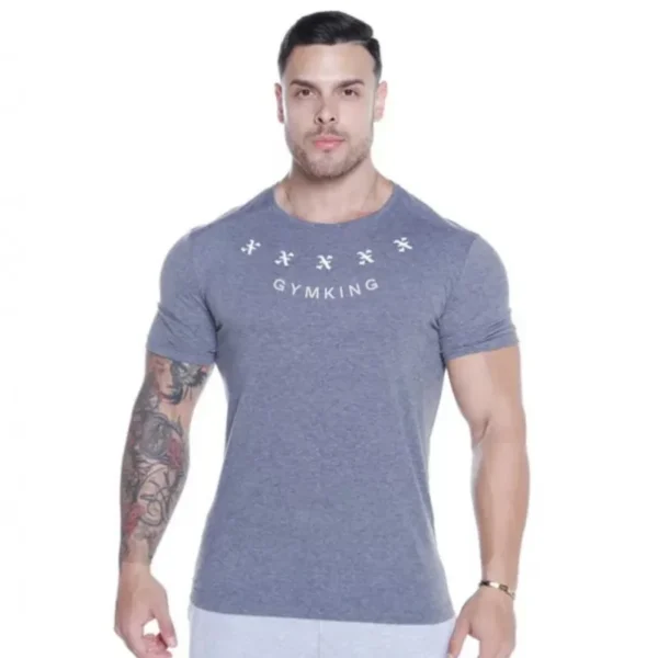 2024 New Summer gym T-shirt large-type brand Sports T-shirt Men shirt Bodybuilding Fitness printing Short Sleeve Running T-shirt - Image 3