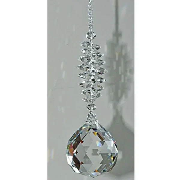 1PCS Clear Crystal Prism Ball Pendulum Feng Shui Pendant Hanging Rainbow Suncatcher Window Decor - Image 4