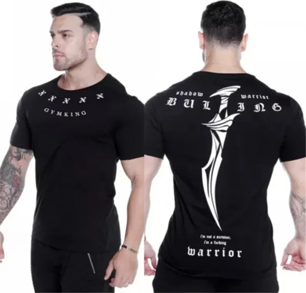 2024 New Summer gym T-shirt large-type brand Sports T-shirt Men shirt Bodybuilding Fitness printing Short Sleeve Running T-shirt - Image 16
