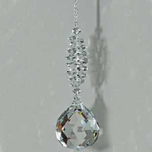 1PCS Clear Crystal Prism Ball Pendulum Feng Shui Pendant Hanging Rainbow Suncatcher Window Decor