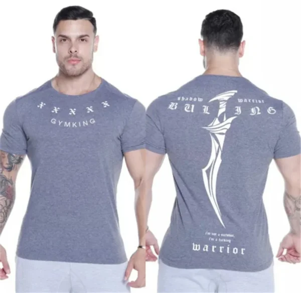 2024 New Summer gym T-shirt large-type brand Sports T-shirt Men shirt Bodybuilding Fitness printing Short Sleeve Running T-shirt - Image 22