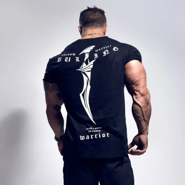 2024 New Summer gym T-shirt large-type brand Sports T-shirt Men shirt Bodybuilding Fitness printing Short Sleeve Running T-shirt - Image 13