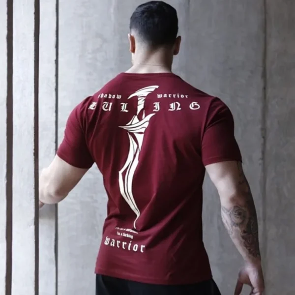 2024 New Summer gym T-shirt large-type brand Sports T-shirt Men shirt Bodybuilding Fitness printing Short Sleeve Running T-shirt - Image 25