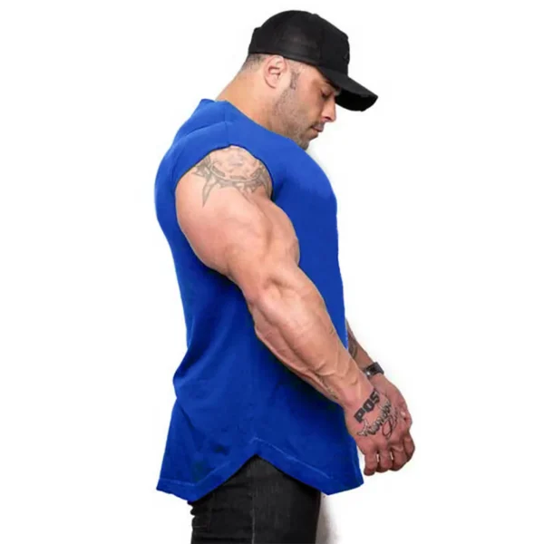 Muscle Guys Brand Soild bodybuilding clothes mens singlet gyms stringer tank top men fitness vest cotton sleeveless shirt - Image 12