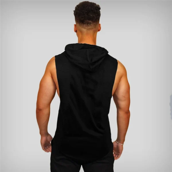 Muscleguys Gym Clothing Mens Bodybuilding Hooded Tank Top Cotton Sleeveless Vest Sweatshirt Fitness Workout Sportswear Tops Male - Image 23