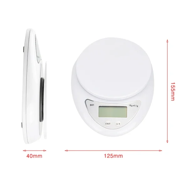 5kg/1g 1kg/0.1g Portable Digital Scale LED Electronic Scales Postal Food Measuring Weight Kitchen LED Electronic Scales - Image 7