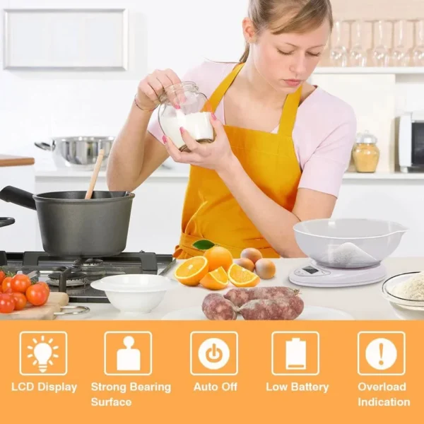 5kg/1g 1kg/0.1g Portable Digital Scale LED Electronic Scales Postal Food Measuring Weight Kitchen LED Electronic Scales - Image 12