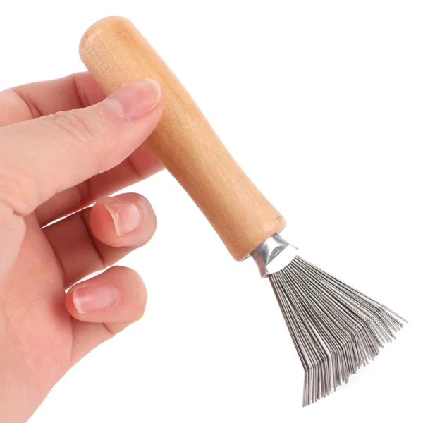 1PCS Wooden  Cleaning Removable Hair Brush Comb Cleaner Tool Handle Embeded Tool - Image 6