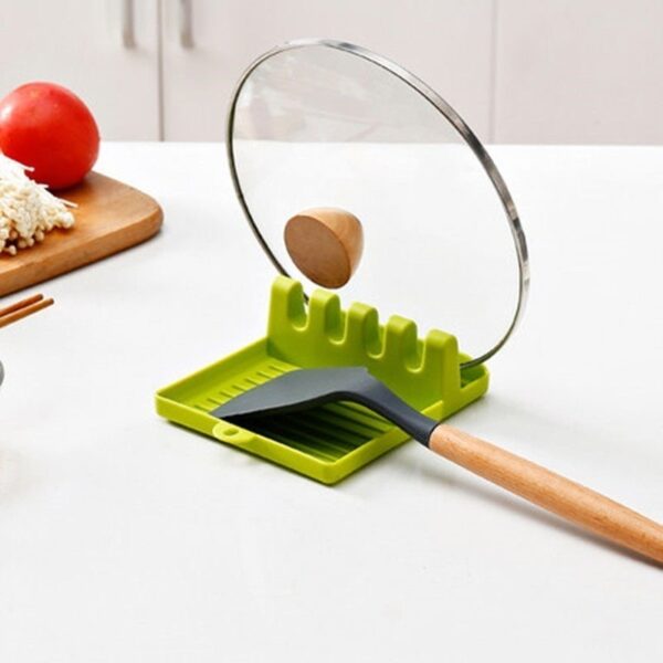 Kitchen Spoon Holders Fork Spatula Rack Shelf Organizer Plastic Chopsticks Holder Non-slip Spoons Pad - Image 13