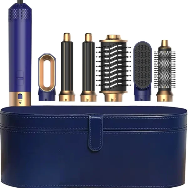 6 in 1 Hair Dryer Comb Brush Multifunctional Styling Set Curling Roller Straightener Hot Air Blow Styler Kit - Image 14