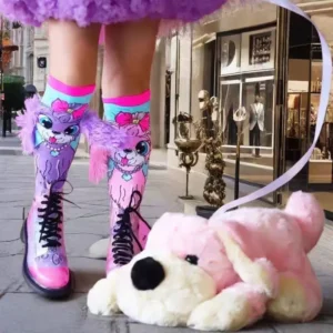 New Cartoon Fashion LOL surprise Baby Princess Over Knee High Socks Girls Hand Sew Cartoon Dogs Rabbit Long Socks Kids Stockings