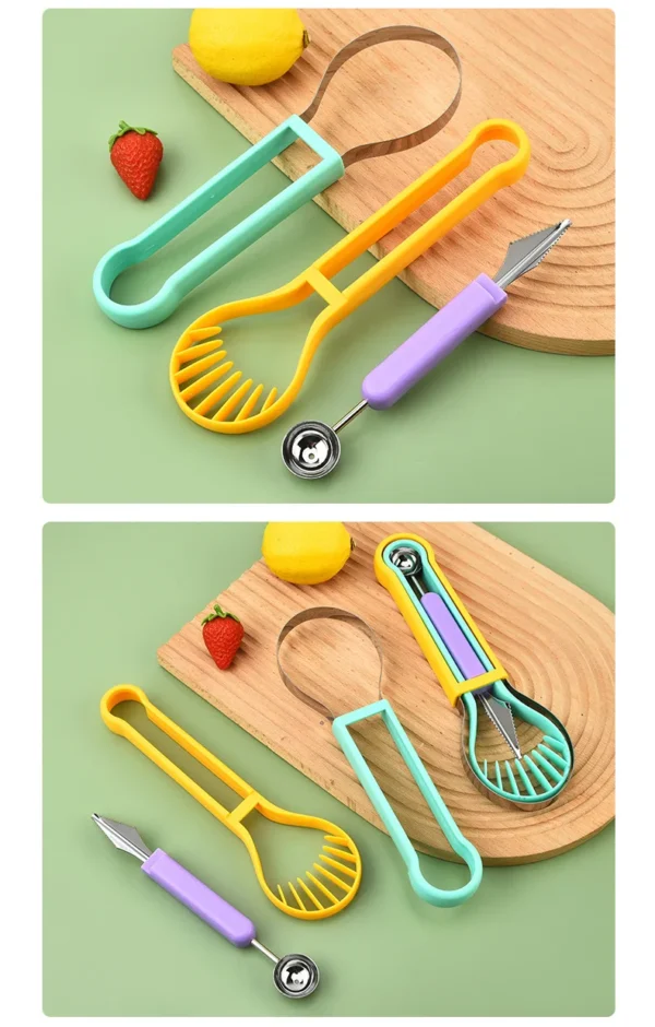 Avocado Slicer  3 In 1 Shea Corer Butter Fruit Peeler Cutter Pulp Separator Plastic Knife Kitchen Vegetable Tools - Image 28