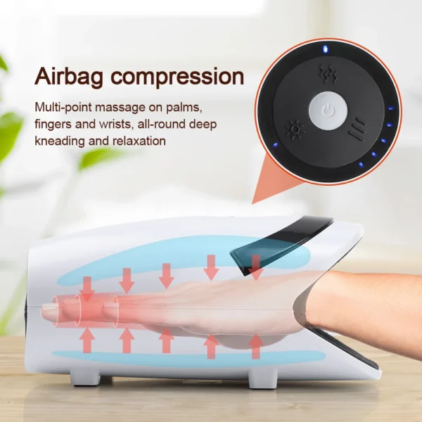 Hand Massager Air Compression Hot Compress Palm Acupoint Massager Finger Arthritis Numbness Muscle Relaxation - Image 14
