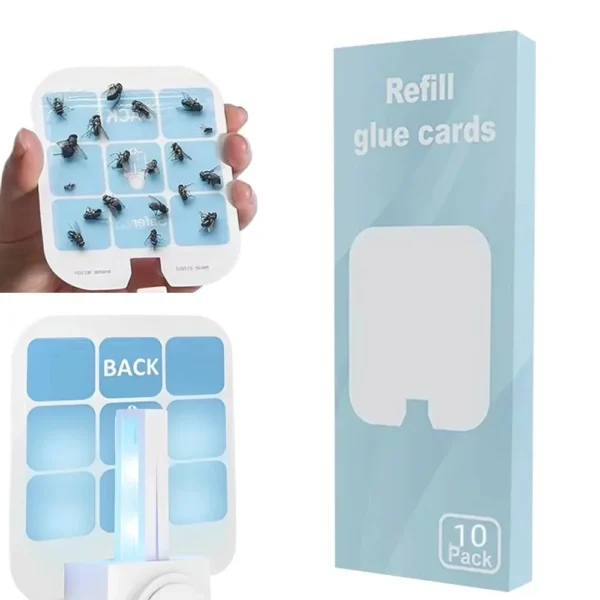 Fruit Fly Traps Plug-in Mosquito Killer Light with 2 Sticky Pads Fruit Flies Fly Insect Catcher Gnat Trap for Indoor Home Office - Image 7