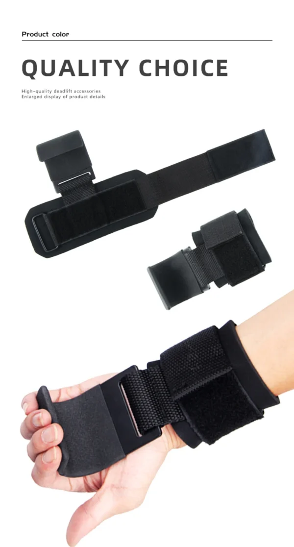 Weight Lifting Hook Grips With Wrist Wraps Hand-Bar Wrist Strap Gym Fitness Hook Weight Strap Pull-Ups Power Lifting Gloves - Image 16