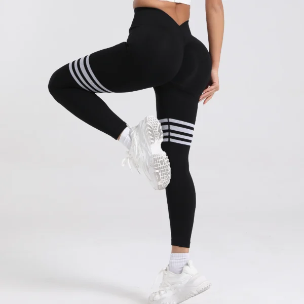 Women Gym V Back  Line Leggings Butt Lifting Fitness Athletic Workout Scrunch Leggins Outdoor Yoga Pants Sports Tights S-XL - Image 6
