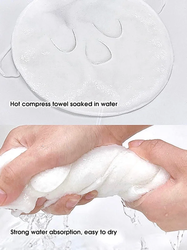 Hot compress towel hanging ear soft skin-friendly steam heating cold hot compress face towel wet compress irrigation face towel - Image 4