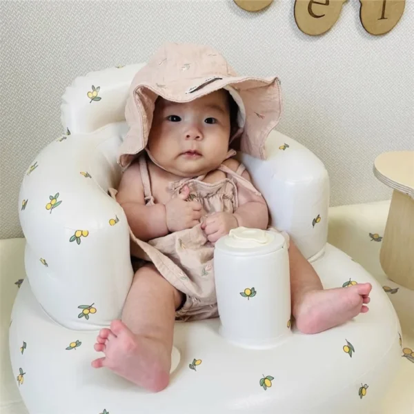 Baby Sofa Infant PVC Seat Child Learning Dinner Chair Portable Bath Stool Beach Armchair For Kids - Image 2