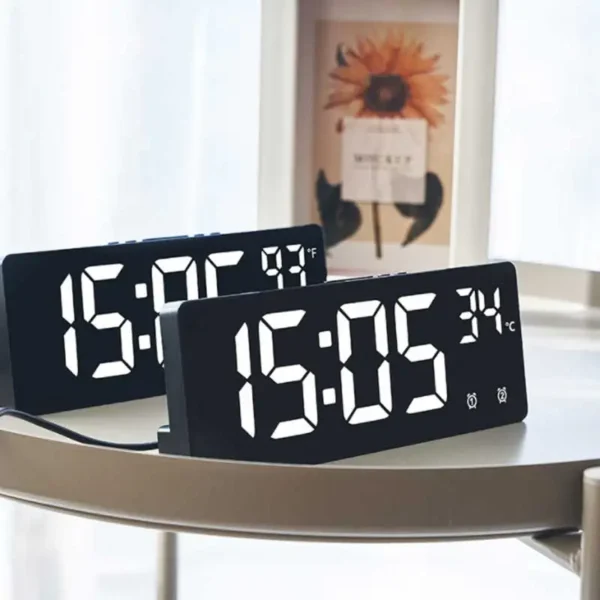 Creative Multifunction Electronic Clock Simple Large Screen Clock Multi Group Alarm Clock Student Clock - Image 2