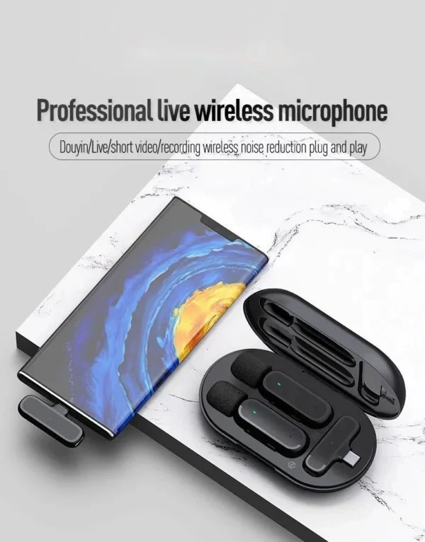 Xiaomi Mijia Wireless Lavalier Microphone with Charging Box Audio Video Noise Cancel Record Plug-and-Play Mic for IOS Android - Image 10
