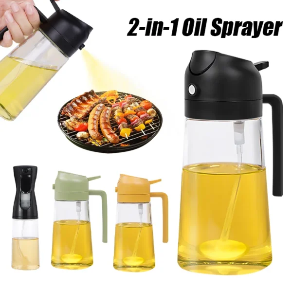 Oil Spray Bottle BBQ Cooking Kitchen Tool New 500ml Plastic Spray Oil Sprayer Bottle Atomized Fat Loss Spray Oil Artifact