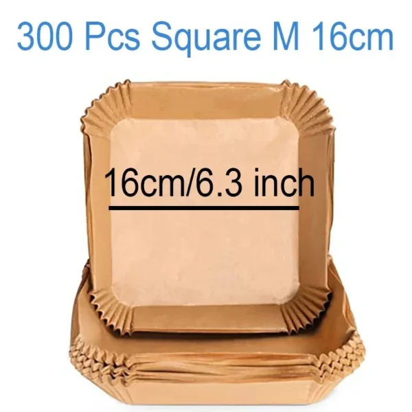 50-300Pcs Air fryer Baking Paper for Barbecue Plate Square Oven Pan Pad 23/20/16cm AirFryer Oil-Proof Disposable Paper Liner - Image 28