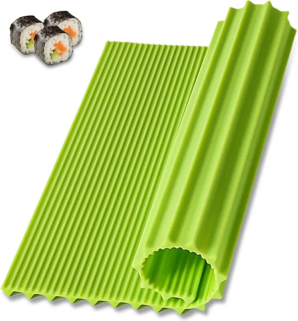 Sushi Roll Mould Imitation Bamboo Japanese Silicone Sushi Rolling Tool  Non-Stick Japanese Reusable - Image 6