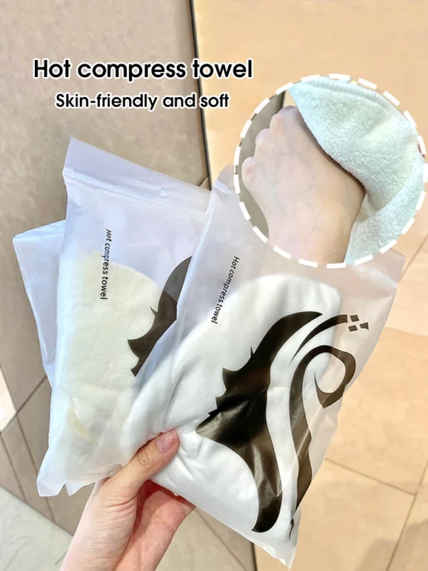 Hot compress towel hanging ear soft skin-friendly steam heating cold hot compress face towel wet compress irrigation face towel - Image 5