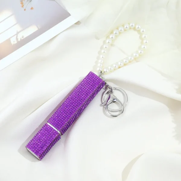 perfume keychain Spray Bottle Portable Empty Perfume Bottle Keychain Refillable Glitter Cosmetic Container New - Image 11