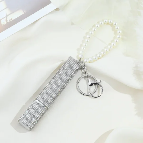 perfume keychain Spray Bottle Portable Empty Perfume Bottle Keychain Refillable Glitter Cosmetic Container New - Image 17