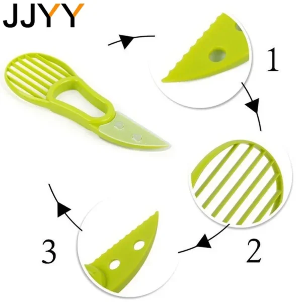 Avocado Slicer  3 In 1 Shea Corer Butter Fruit Peeler Cutter Pulp Separator Plastic Knife Kitchen Vegetable Tools - Image 6