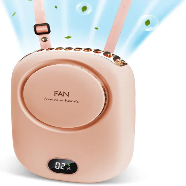 Portable Neck Fan, Hanging Neck Fan Hands Free with Adjustable Lanyard and Bracket, USB Rechargeable Bladeless Mini Fans Portabl - Image 9