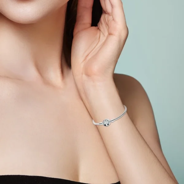 Pandora 100% S925 Sterling Silver Tree of Life Snake Bone Foundation Chain Bracelet For Silver Jewelry Women Bracelet Making - Image 5