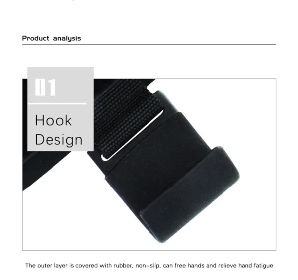 Weight Lifting Hook Grips With Wrist Wraps Hand-Bar Wrist Strap Gym Fitness Hook Weight Strap Pull-Ups Power Lifting Gloves - Image 15