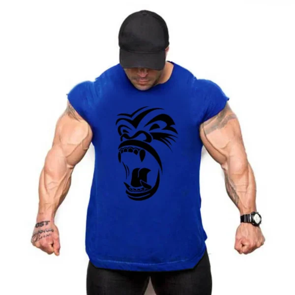 Muscles Gorilla Bodybuilding Tank Tops Men Gym Workout Fitness sleeveless shirt Male Summer Cotton Undershirt Sport Singlet Vest - Image 7