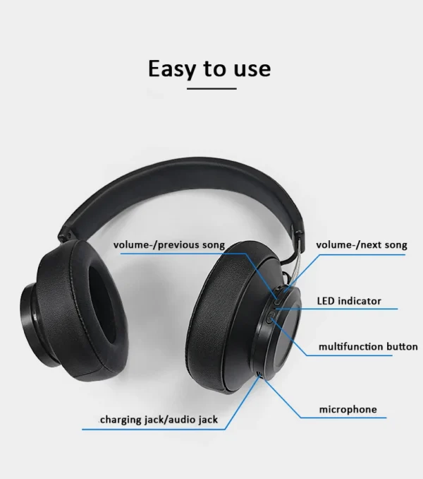 #Bluedio BT5 wireless headphone bluetooth headset wired over ear sport headset 57mm drive 15-20h playing time mic for phone call - Image 14