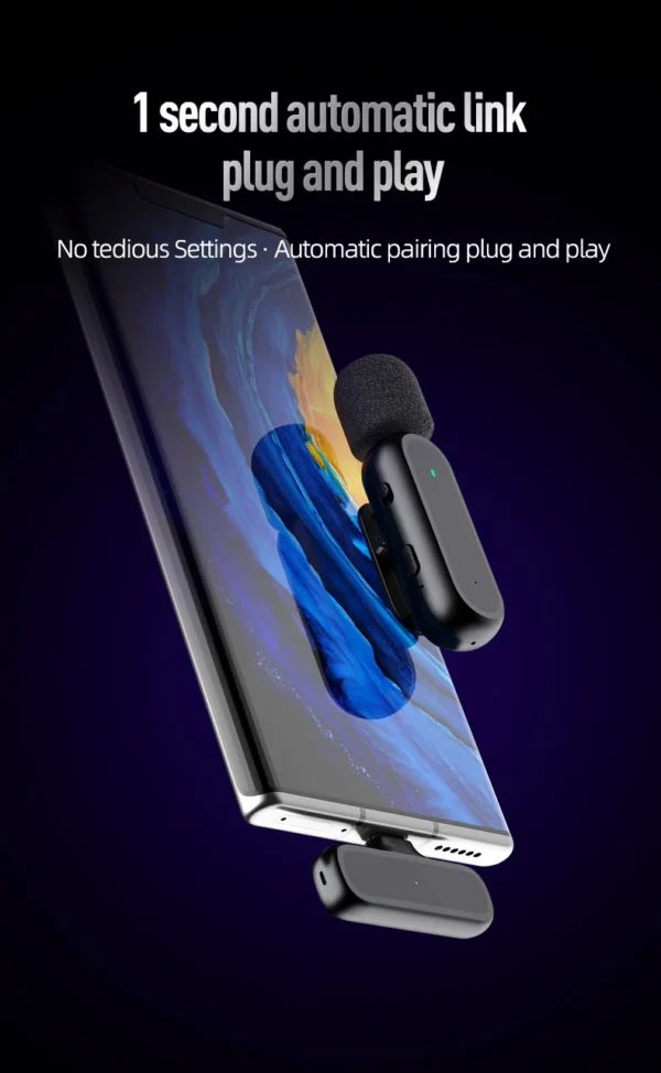 Xiaomi Mijia Wireless Lavalier Microphone with Charging Box Audio Video Noise Cancel Record Plug-and-Play Mic for IOS Android - Image 18