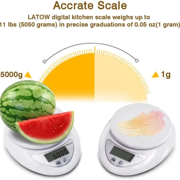 5kg/1g 1kg/0.1g Portable Digital Scale LED Electronic Scales Postal Food Measuring Weight Kitchen LED Electronic Scales - Image 4